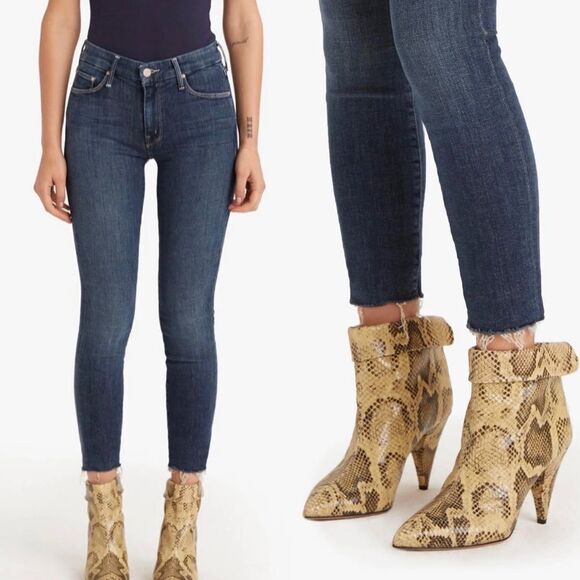 MOTHER‎ The Looker Ankle Fray Jeans in Girl Crush Blue Size 27 - Picture 11 of 12